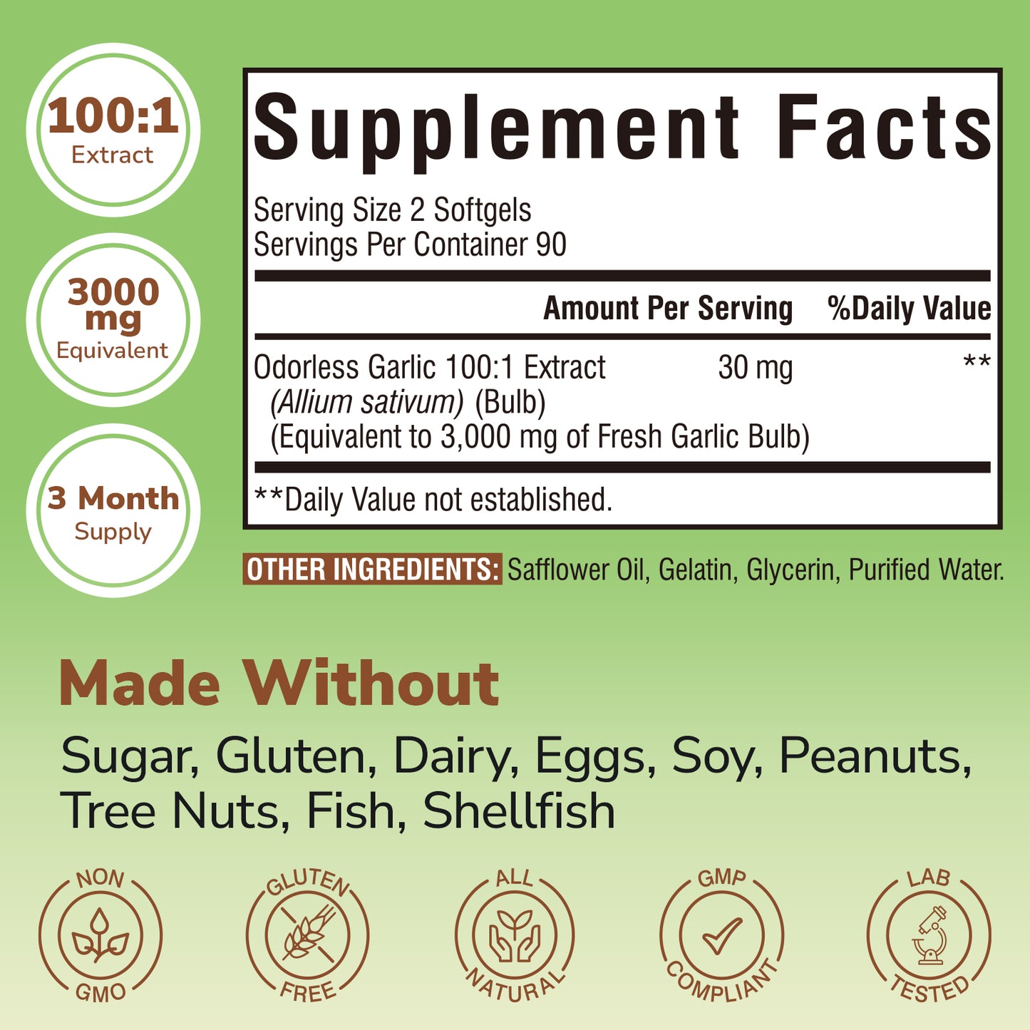 Odorless Garlic Oil
