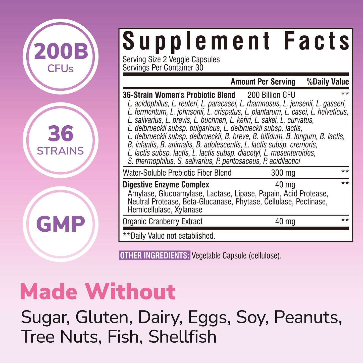 Women's Probiotics 200 Billion CFU