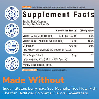 Magnesium Glycinate with D3 & B6
