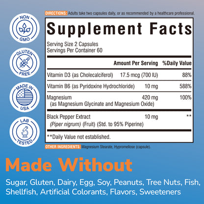 Magnesium Glycinate with D3 & B6