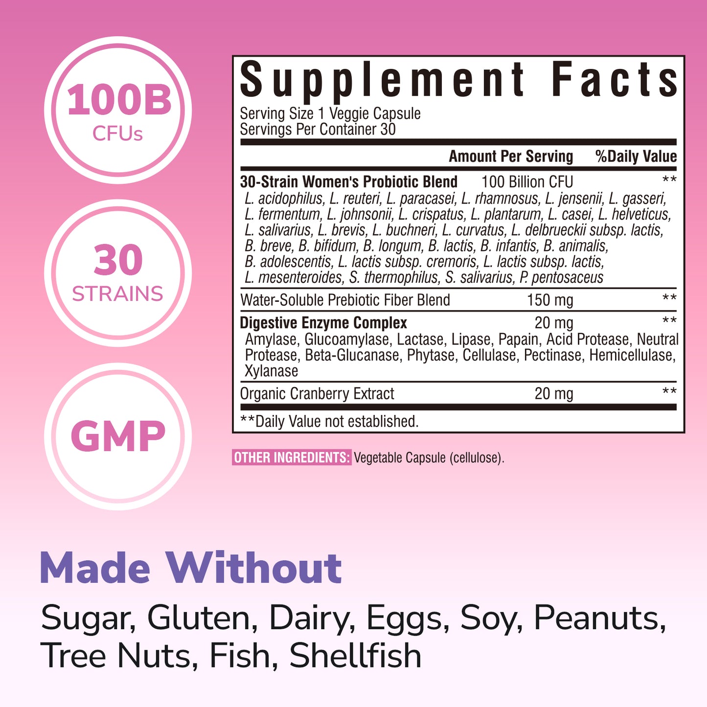Women's Probiotics 100 Billion CFU