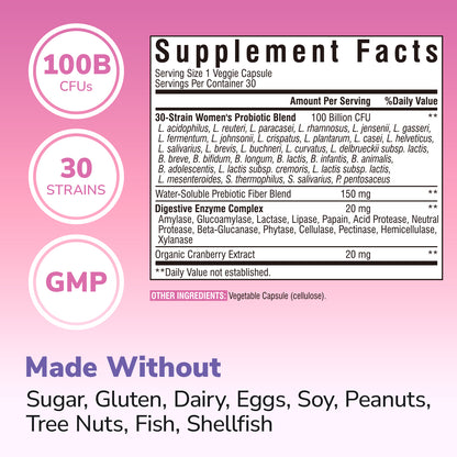 Women's Probiotics 100 Billion CFU