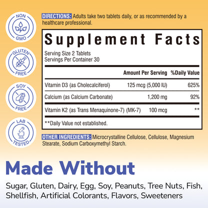 Vitamin D3 K2 with Calcium