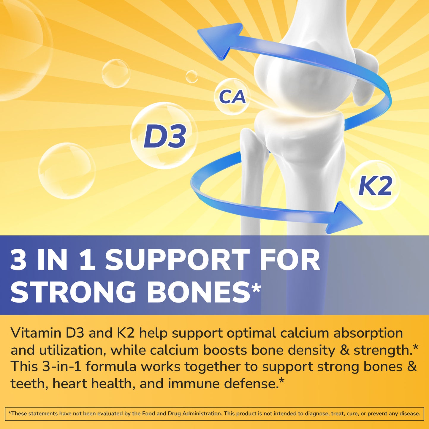 Vitamin D3 K2 with Calcium