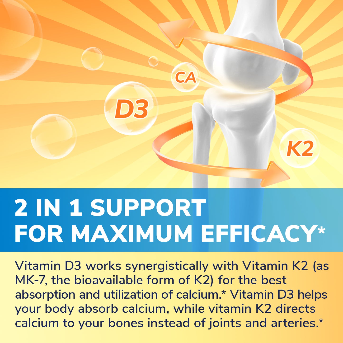 Vitamin D3 + K2
