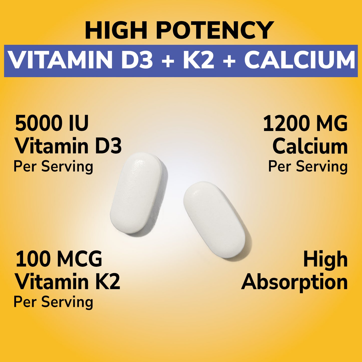 Vitamin D3 K2 with Calcium