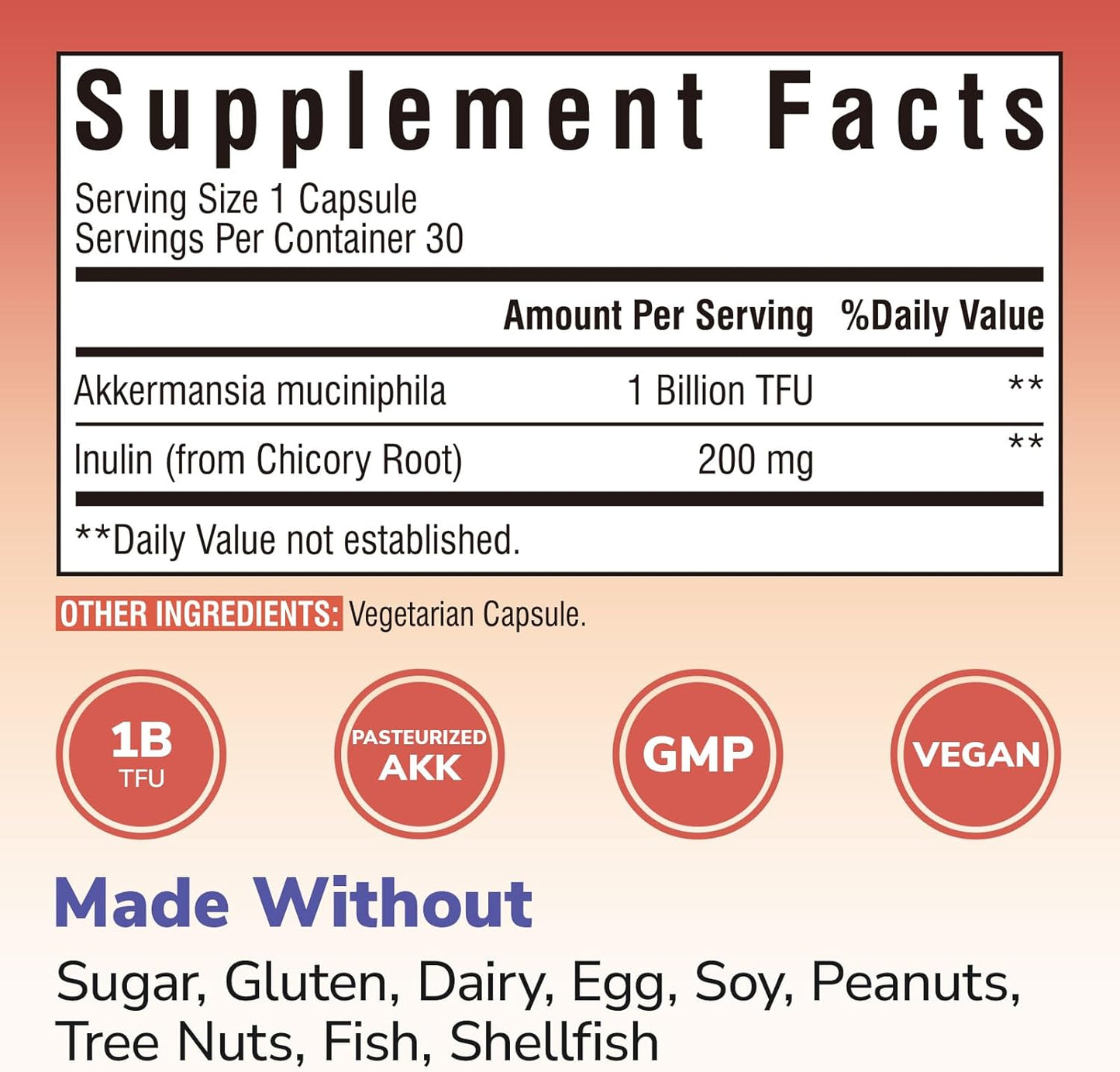 Akkermansia Probiotic 1 Billion TFU